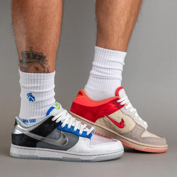 With the CLOT x Nike Dunk Low 